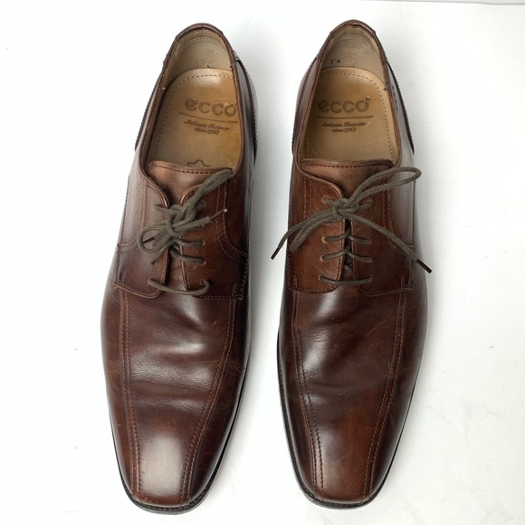 ECCO Brown leather lace up oxfords, size 44 - Picture 2 of 13